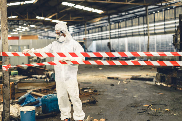 Professional Infectious Disease Decontamination technician working in Northwood, IA